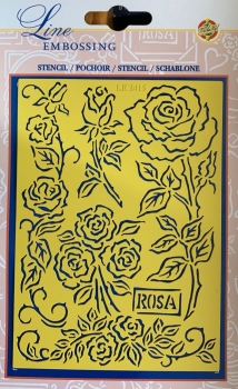 Schablone Line-Embossing Rosen